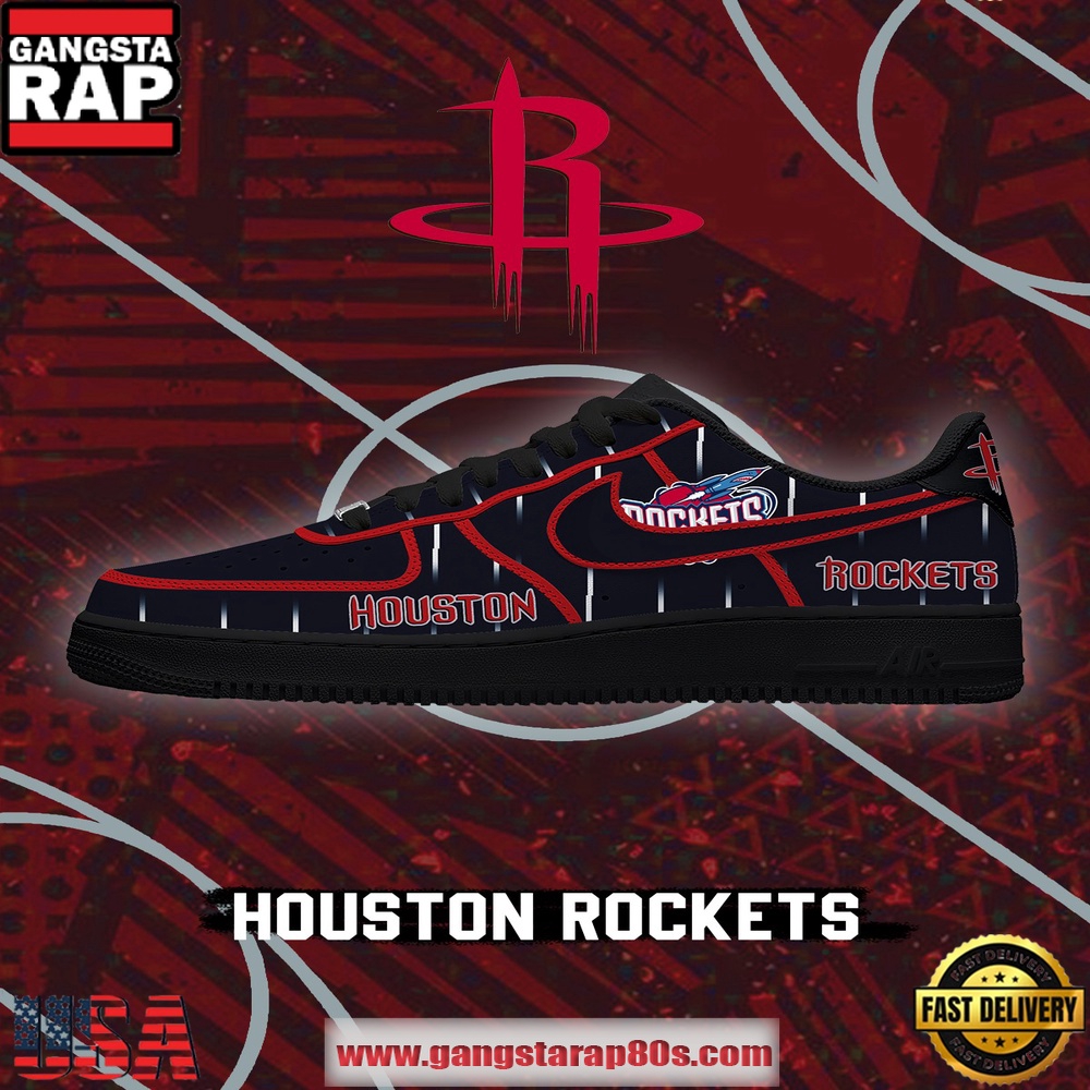NBA Houston Basketball Unique Sports Design Air Force 1 Sneakers Shoes
