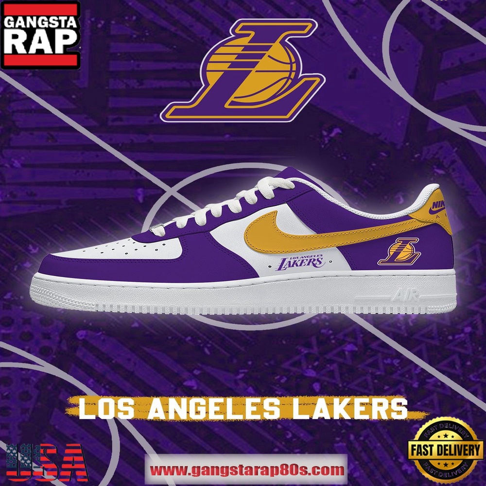 NBA Los Angeles Basketball Air Force 1 Sneakers Shoes