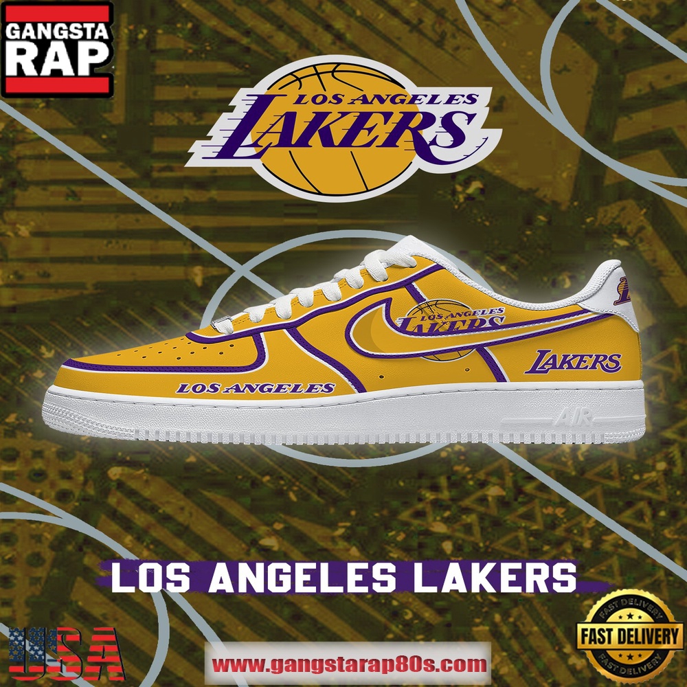 NBA Los Angeles Basketball New Design Air Force 1 Sneakers Shoes