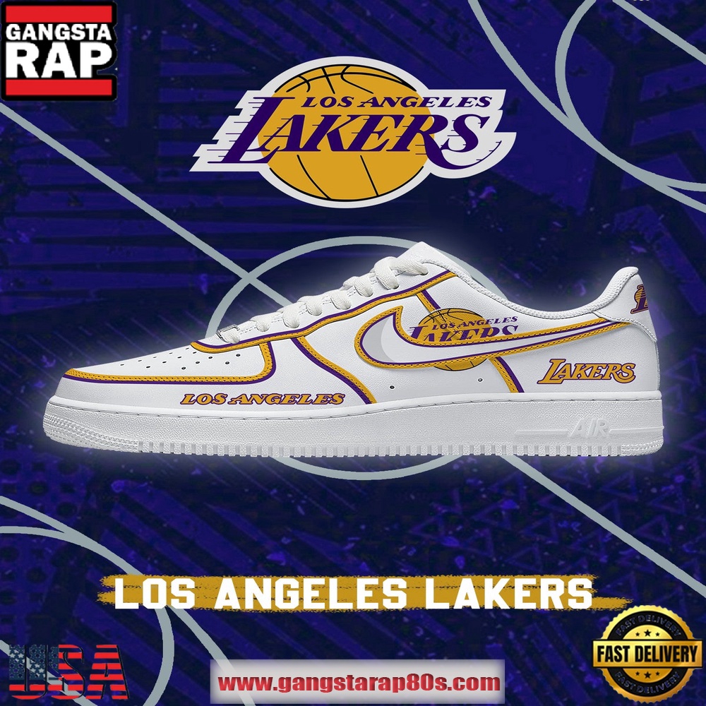 NBA Los Angeles Basketball Unique Sports Design Air Force 1 Sneakers Shoes
