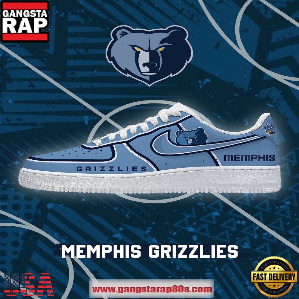 NBA Memphis Basketball New Design Air Force 1 Sneakers Shoes
