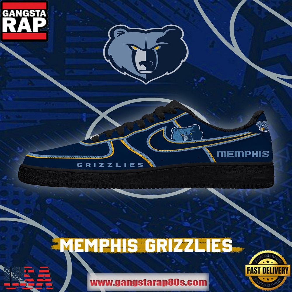 NBA Memphis Basketball Unique Sports Design Air Force 1 Sneakers Shoes