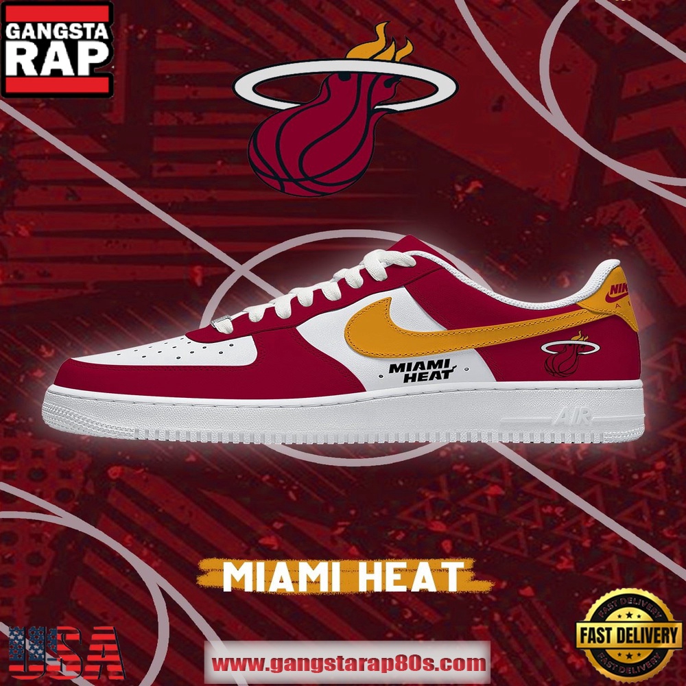 NBA Miami Basketball Air Force 1 Sneakers Shoes