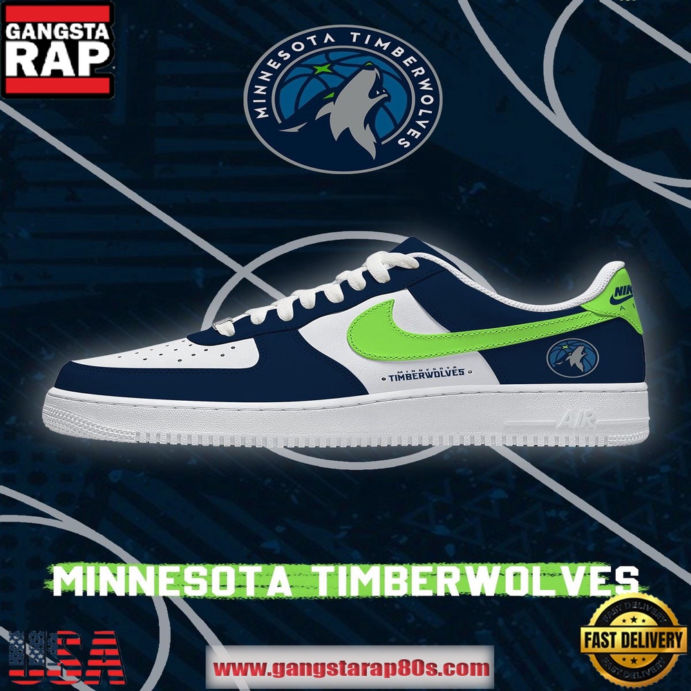 NBA Minnesota Basketball Air Force 1 Sneakers Shoes