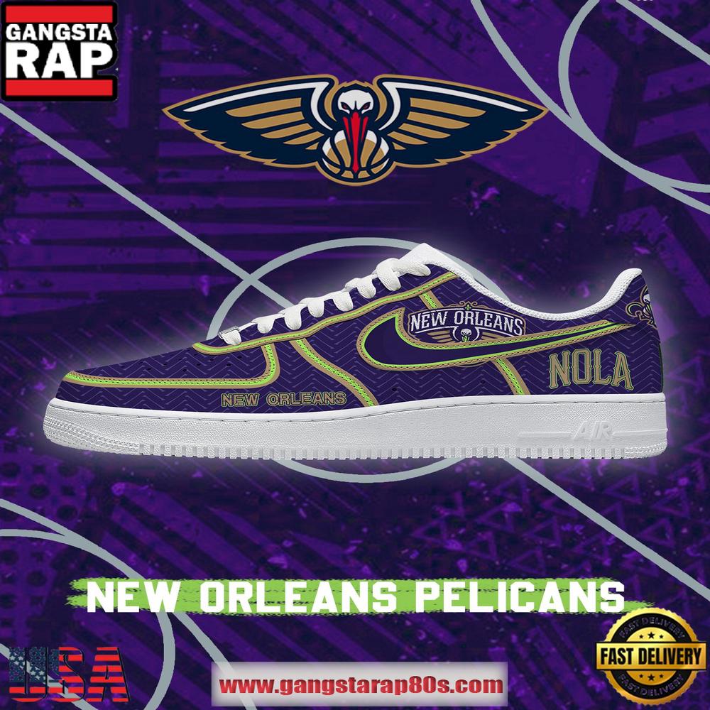 NBA New Orleans Basketball Premium New 2026 Version Air Force 1 Sneakers Shoes