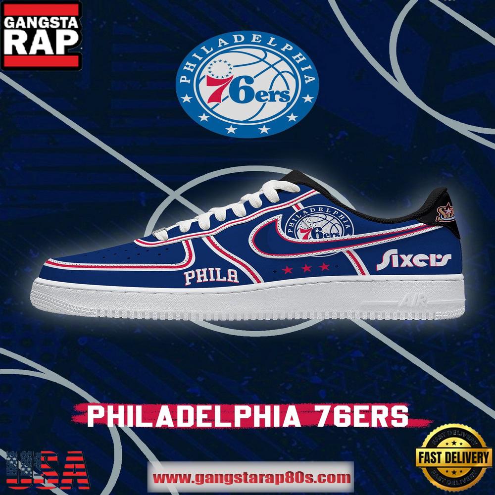 NBA Philadelphia Basketball Limited Style New 2026 Version Air Force 1 Sneakers Shoes