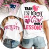 New England Patriots Premium NFL Shoot Like A Girl Women T-Shirt