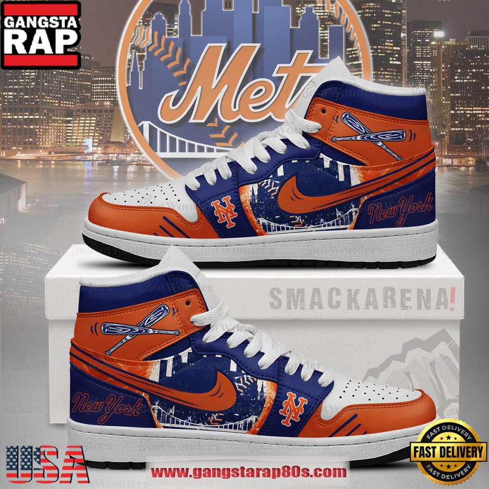 New York Mets MLB Trending Sneakers Air Jordan 1 High Top Shoes New York Mets MLB Trending Sneakers Air Jordan 1 High Top Shoes
