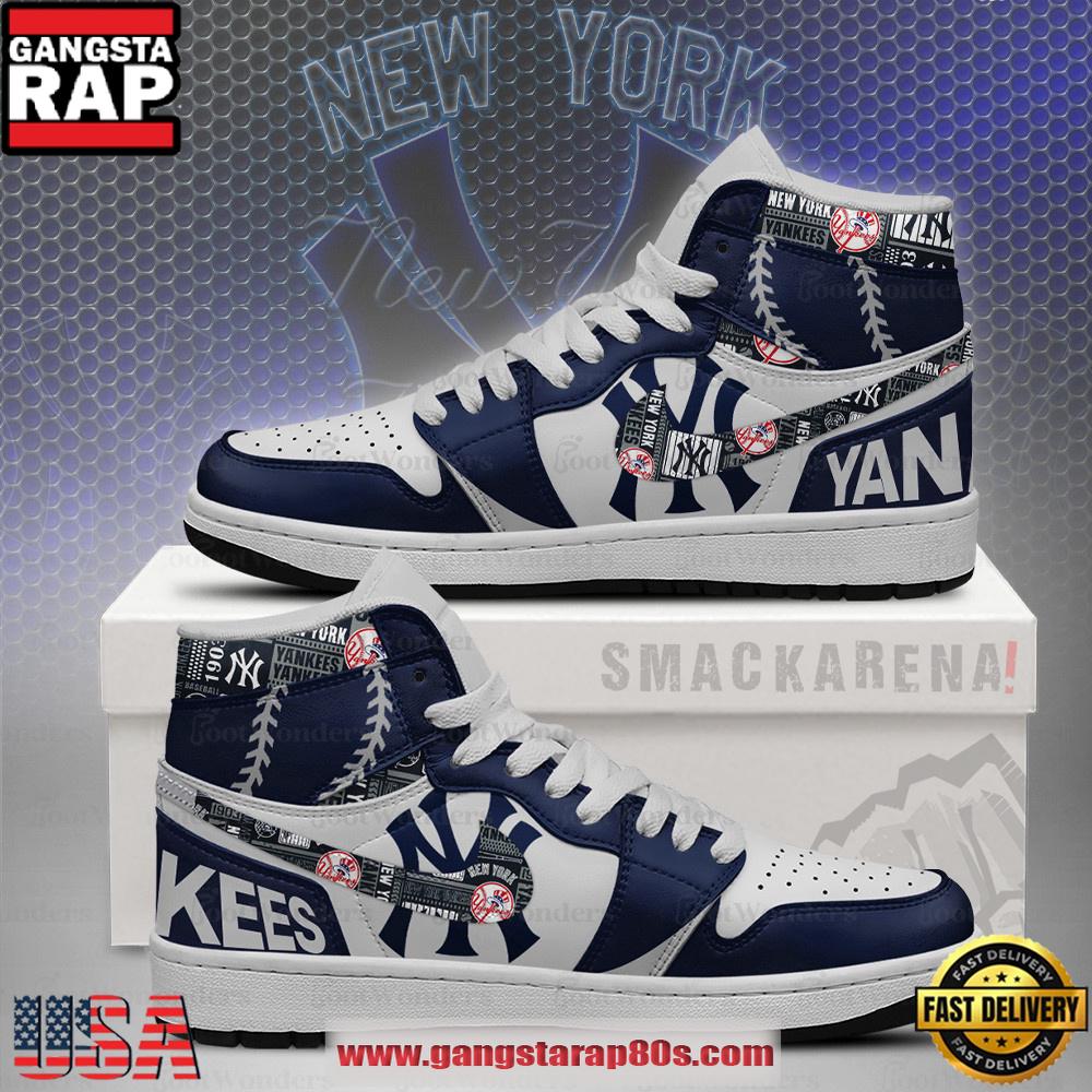 New York Yankees MLB Trending Sneakers Air Jordan 1 High Top Shoes New York Yankees MLB Trending Sneakers Air Jordan 1 High Top Shoes