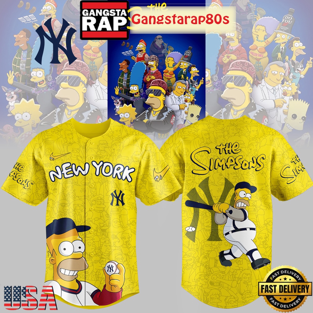 New York Yankees MLB x Simpson Limited Edition Baseball Jersey