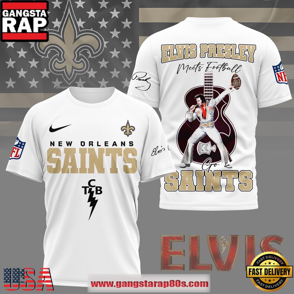 NFL New Orleans Saints x Elvis Presley 2026 Unisex T-Shirt