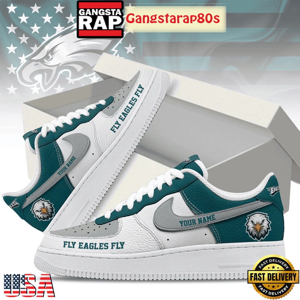 NFL Philadelphia Eagles New Season Custom Nike Air Force 1 Sneakers Shoes