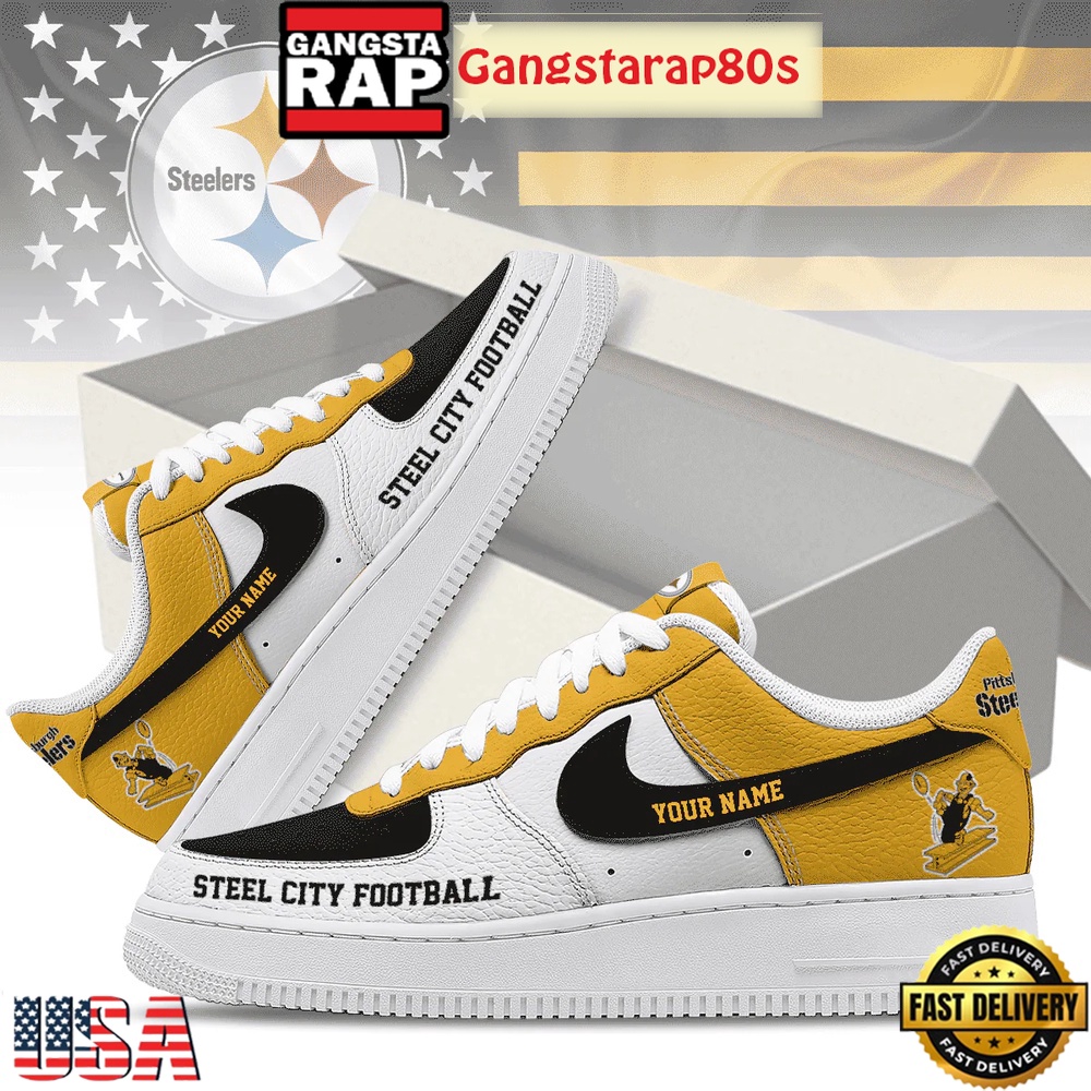 NFL Pittsburgh Steelers New Season Custom Nike Air Force 1 Sneakers Shoes