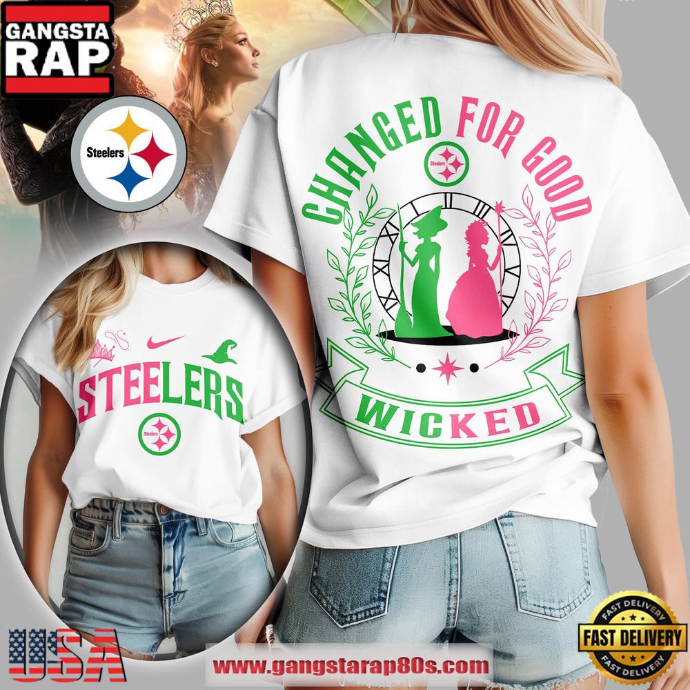 NFL Pittsburgh Steelers Wicked Changed For Good Women T-Shirt NFL Pittsburgh Steelers Wicked Changed For Good Women T-Shirt