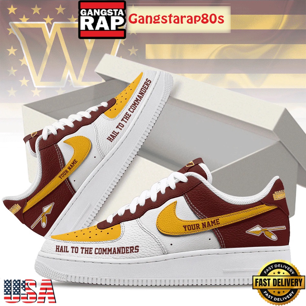 NFL Washington Commanders New Season Custom Nike Air Force 1 Sneakers Shoes