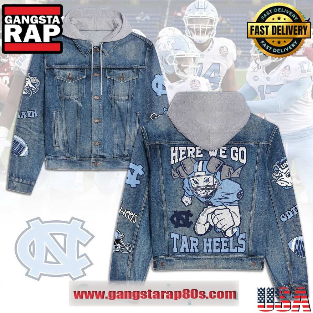 North Carolina Tar Heels Go Hells Hooded Limited Edition Denim Jacket