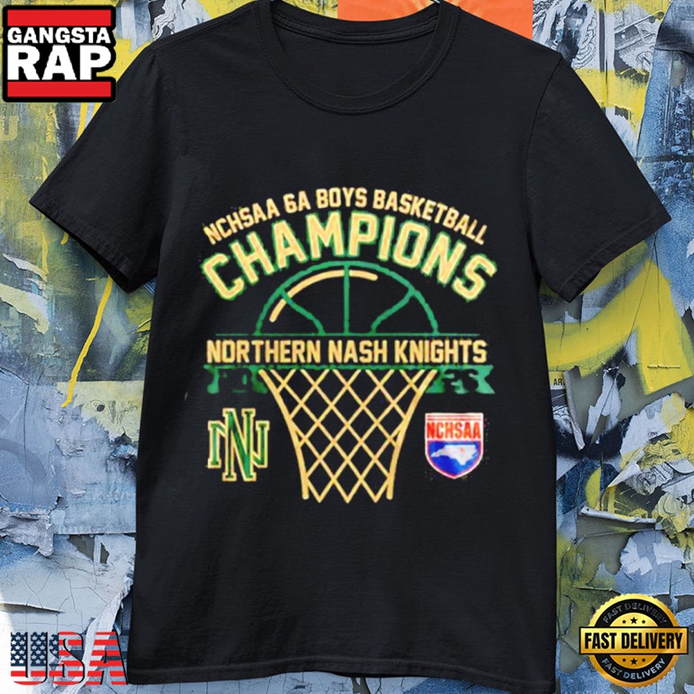 Northern Nash Knights NCHSAA 6A Boys Basketball Champions 2026 Logo Fan T-Shirt