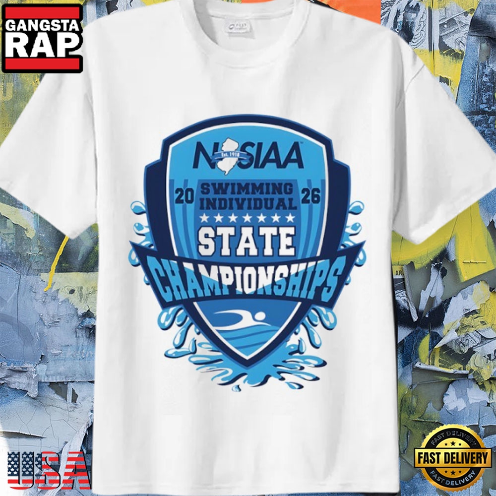 Official 2026 NJSIAA Individual Swimming State Championships T-Shirt Official 2026 NJSIAA Individual Swimming State Championships T-Shirt