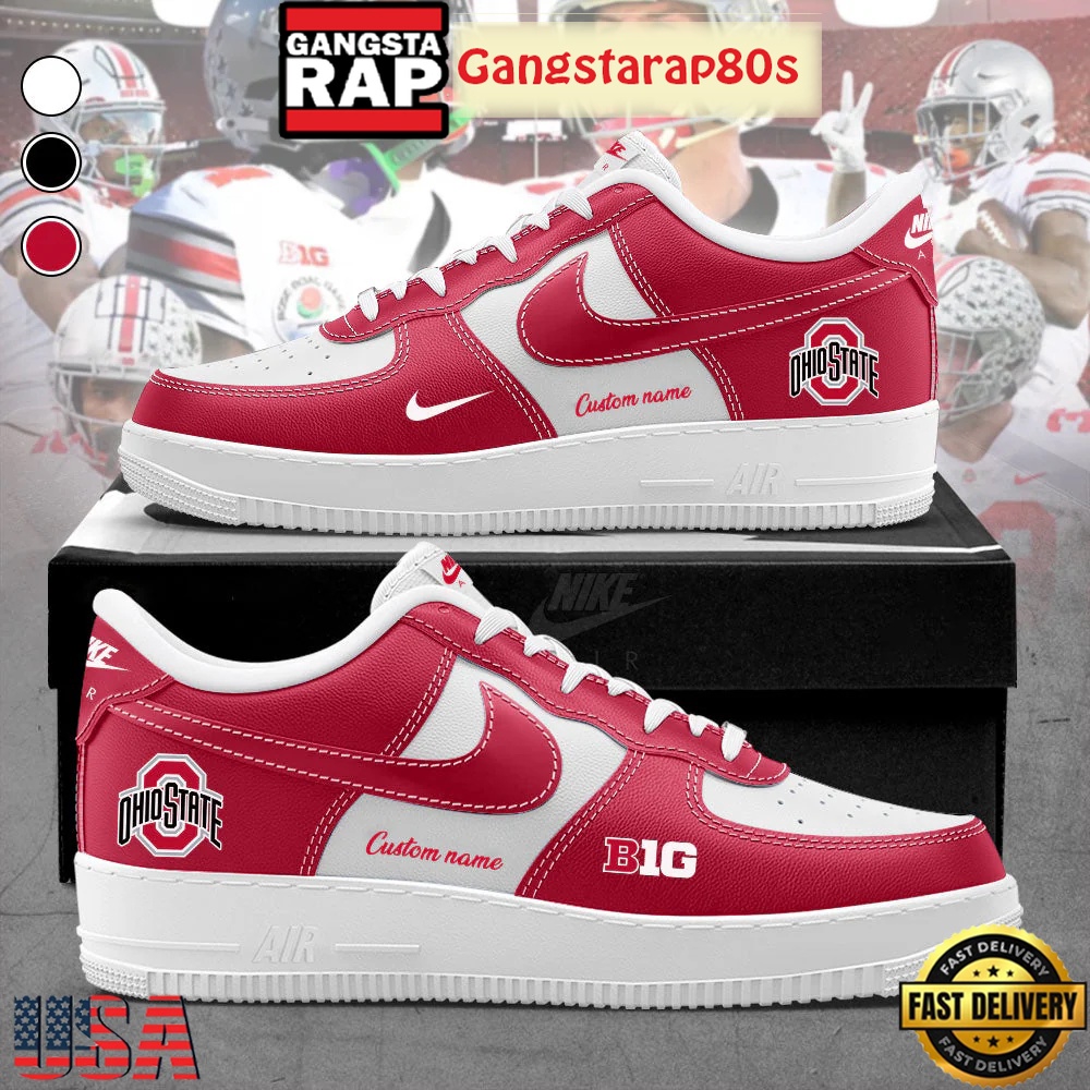 Ohio State Buckeyes New Season 2026 Custom Air Force 1 Sneakers Shoes