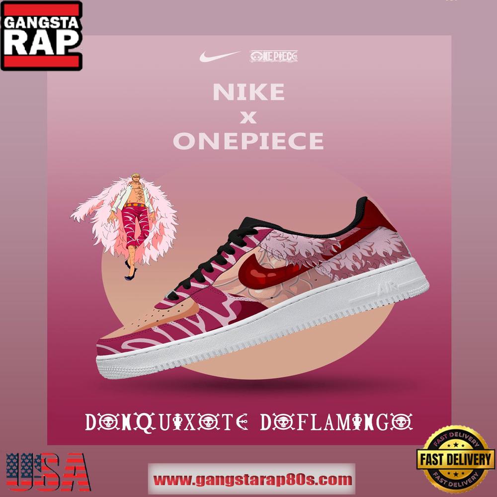 One Piece Donquixote Doflamingo Nike Air Force 1 Sneakers Fan Shoes