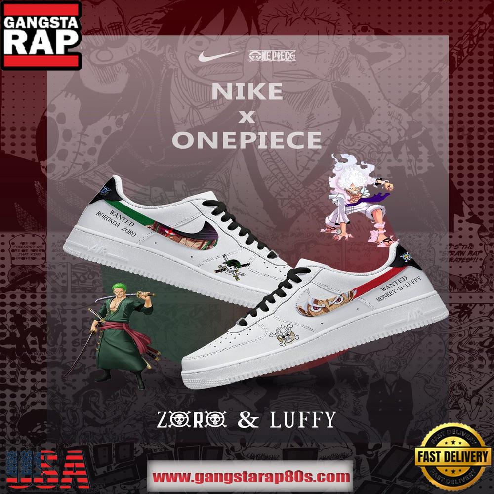 One Piece Luffy &amp Zoro Nike Air Force 1 Sneakers Fan Shoes