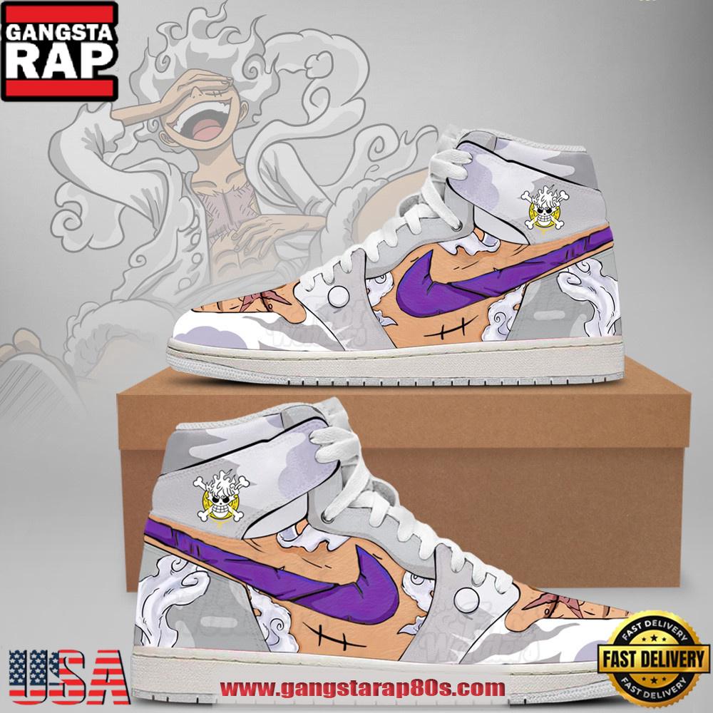 One Piece Luffy Gear 5 Limited Edition Nike Air Jordan 1 Sneakers Shoes One Piece Luffy Gear 5 Limited Edition Nike Air Jordan 1 Sneakers Shoes