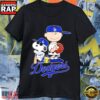 Peanuts x Los Angeles Dodgers MLB 2026 Cartoon Style Baseball Graphic T-Shirt