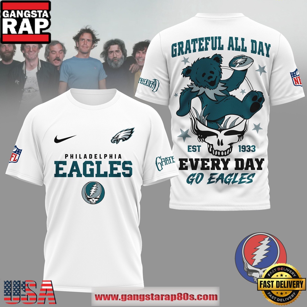 Philadelphia Eagles NFL x Grateful Dead All Day Vintage T-Shirt