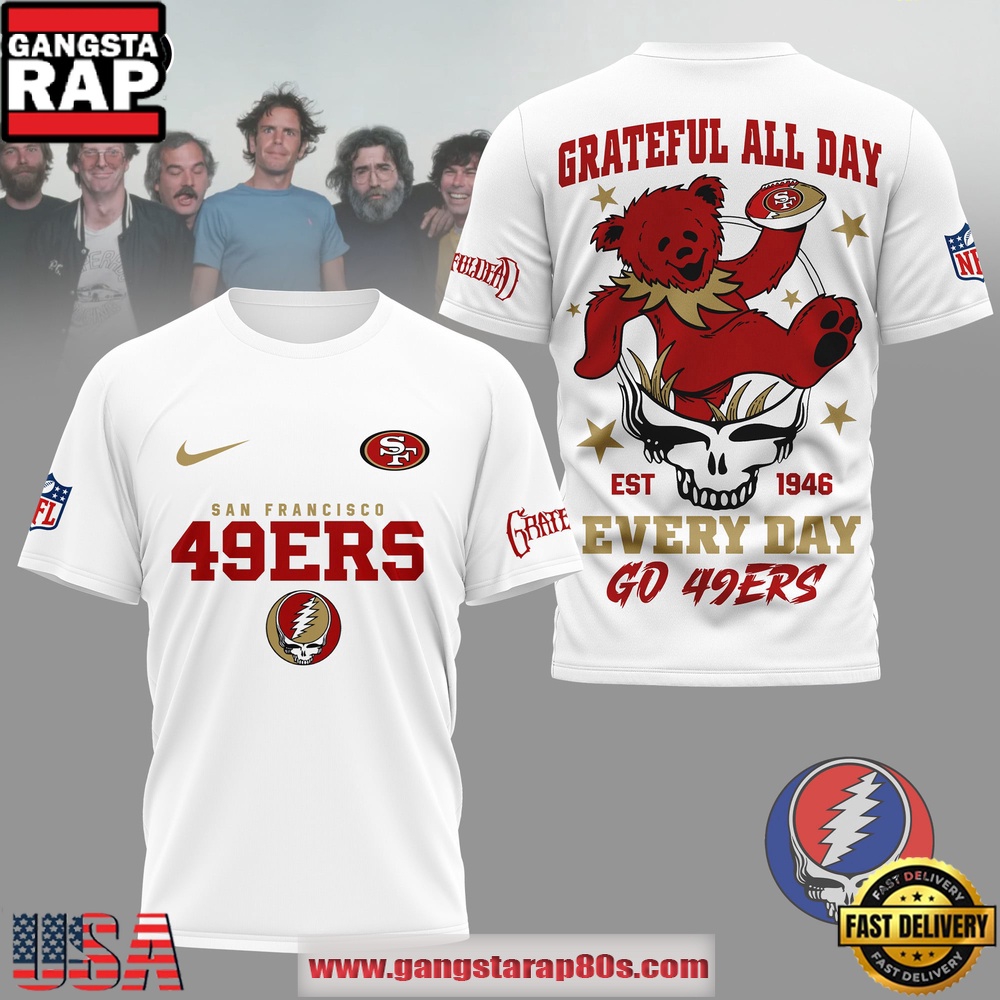 San Francisco 49ers NFL x Grateful Dead All Day Vintage T-Shirt