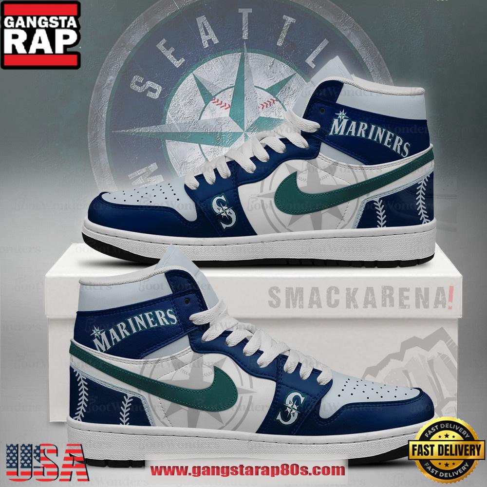 Seattle Mariners MLB Unique Sports Air Jordan 1 High Top Shoes Running Sneakers Seattle Mariners MLB Unique Sports Air Jordan 1 High Top Shoes Running Sneakers