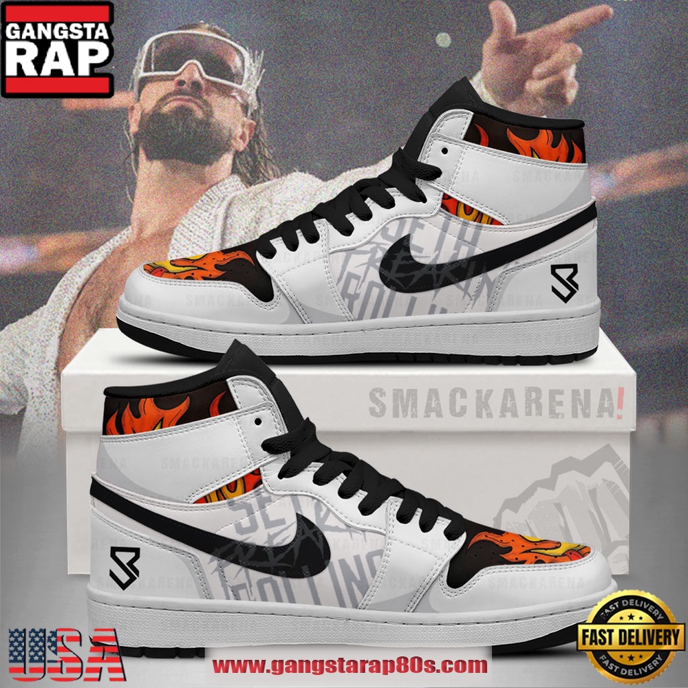 Seth Rollins Air Jordan 1 High Top Sneakers Shoes