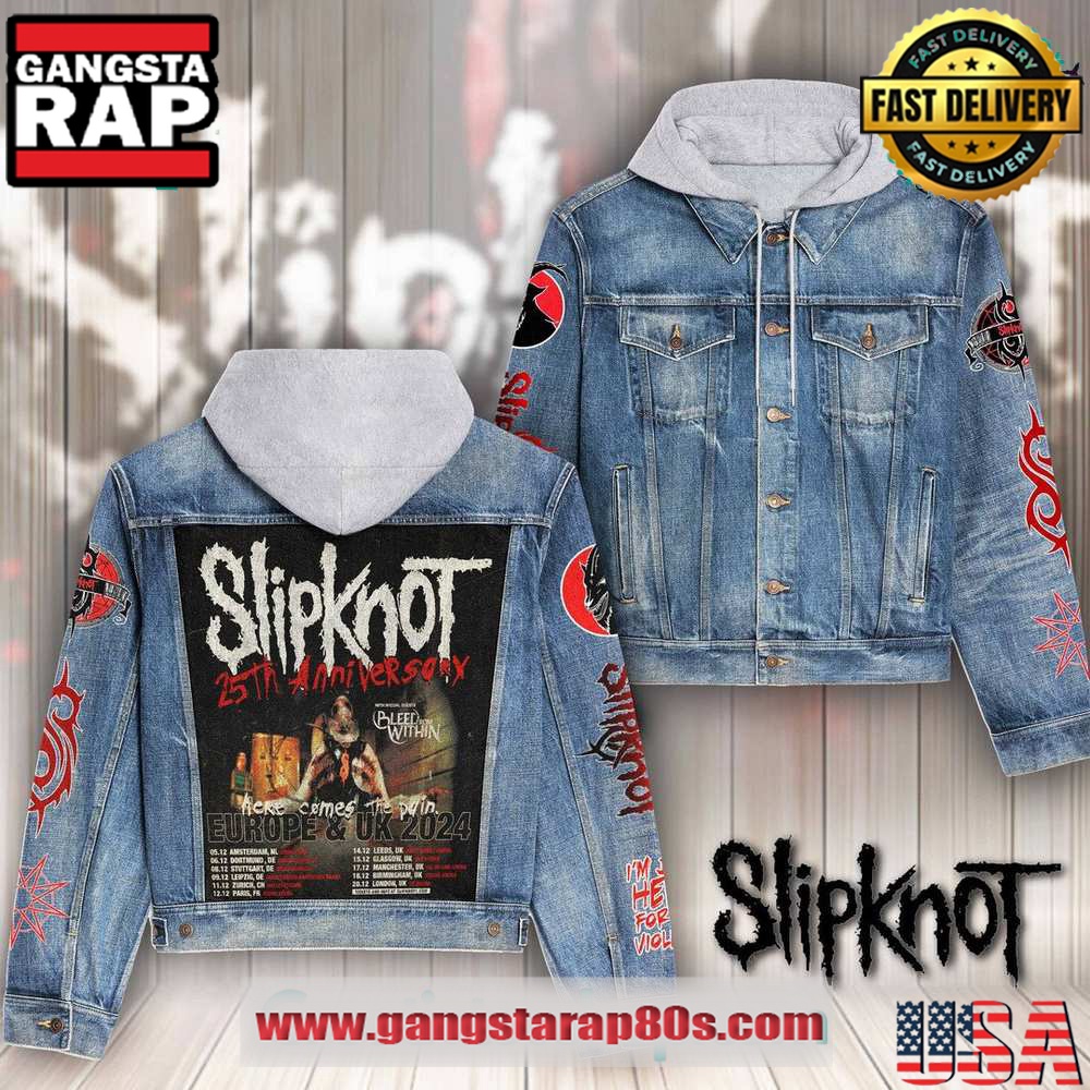 Slipknot 25th Anniversary Hooded Limited Edition Denim Jacket
