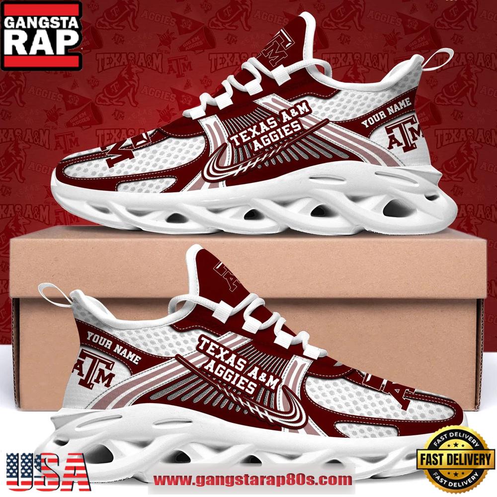 Texas A&M Aggies Personalized Clunky Sneaker Max Soul Shoes