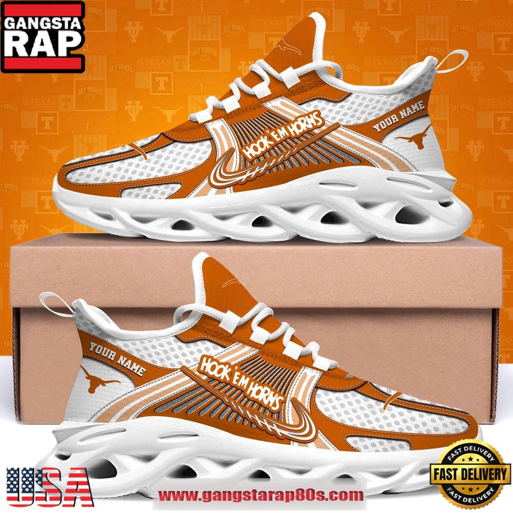 Texas Longhorns Personalized Clunky Sneaker Max Soul Shoes