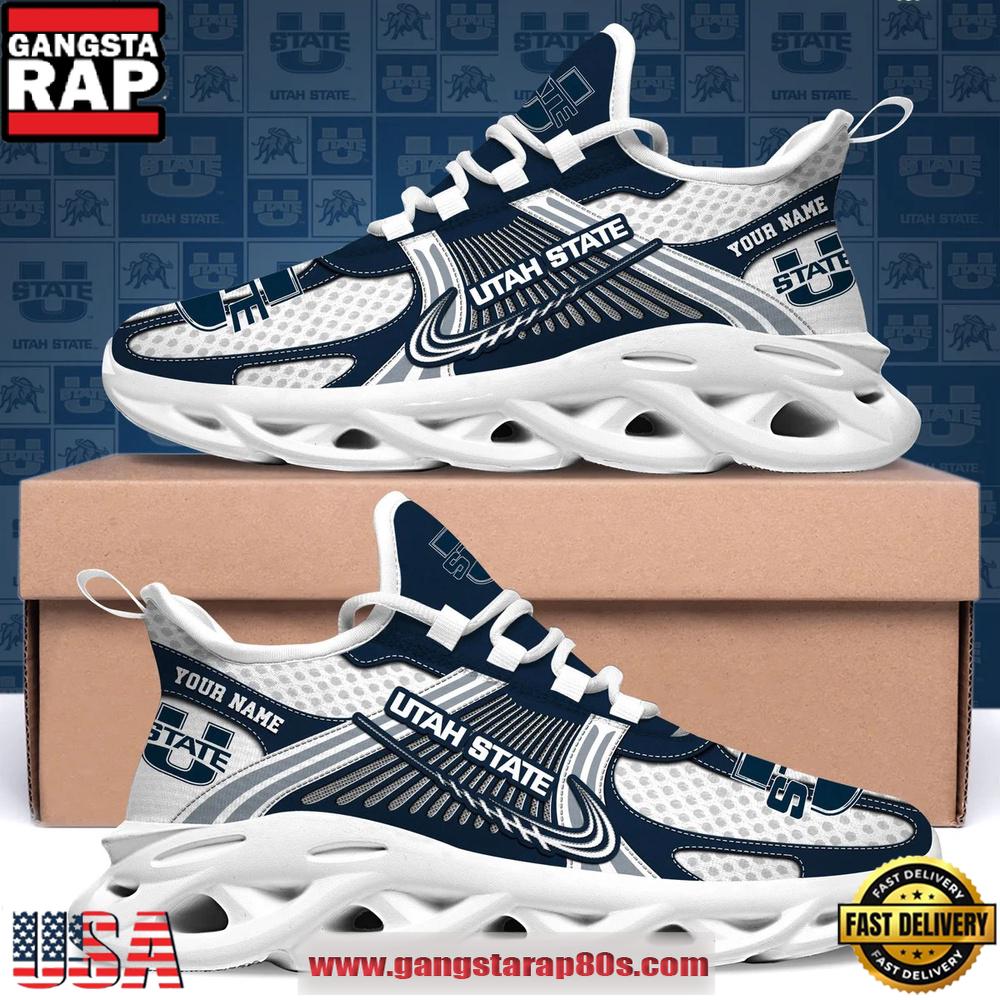Utah State Aggies Personalized Clunky Sneaker Max Soul Shoes