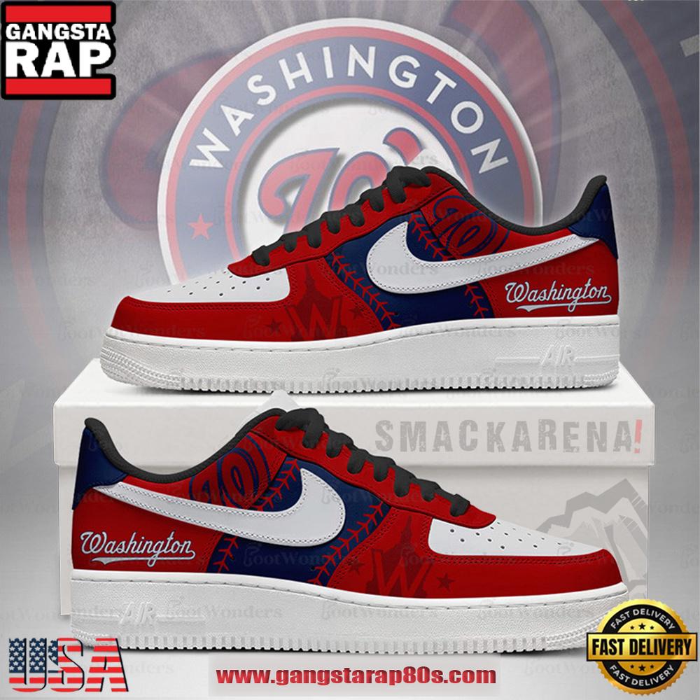 Washington Nationals MLB Unique Sports Air Force 1 Low Top Shoes Running Sneakers Washington Nationals MLB Unique Sports Air Force 1 Low Top Shoes Running Sneakers
