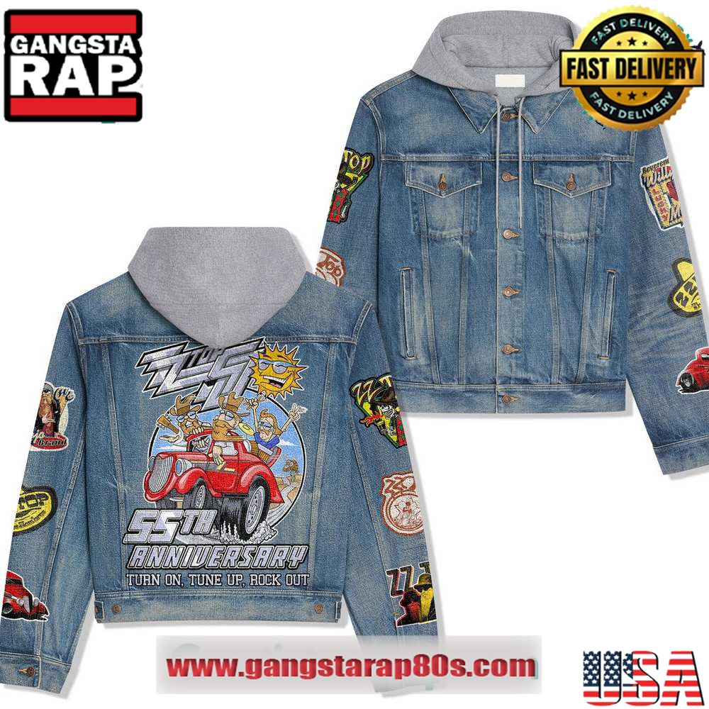 ZZ Top 55th Anniversary Hooded Limited Edition Denim Jacket ZZ Top 55th Anniversary Hooded Limited Edition Denim Jacket
