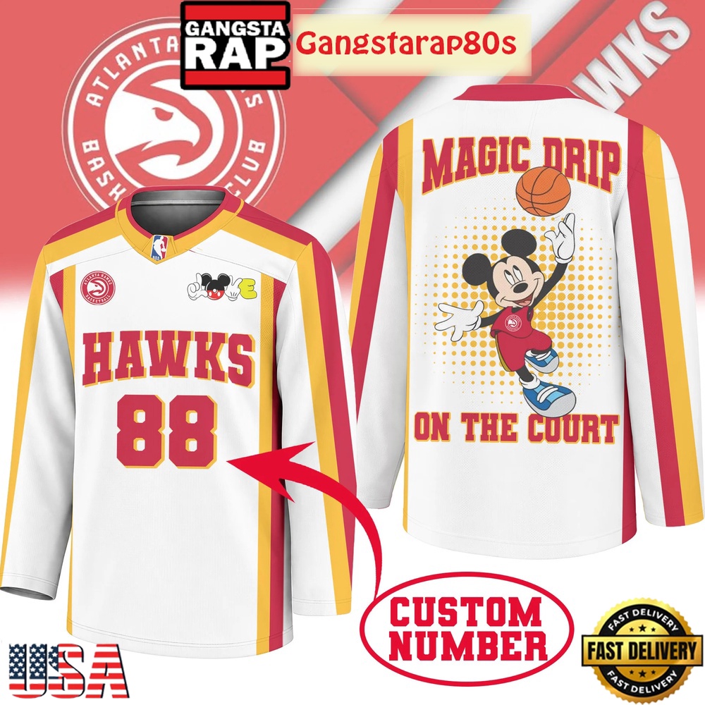 Atlanta Hawks Premium NBA Magic Drip Long Jersey