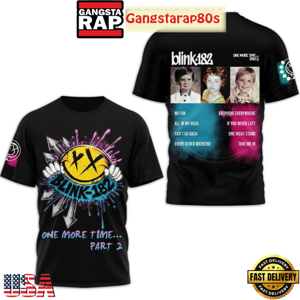 Blink 182 No Fun All In My Head Can’t Go Back Unisex T-shirt