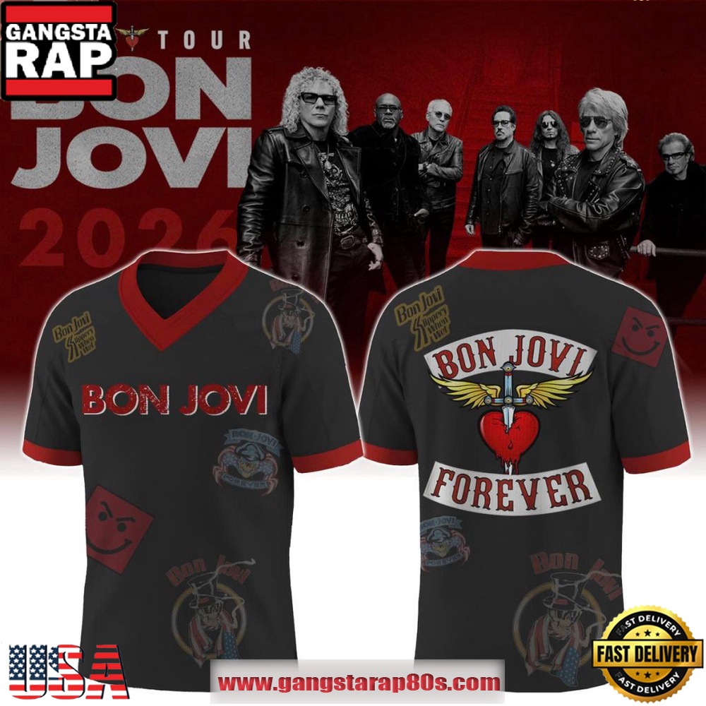 Bon Jovi Forever Tour 2026 Limited Edition Football Jersey