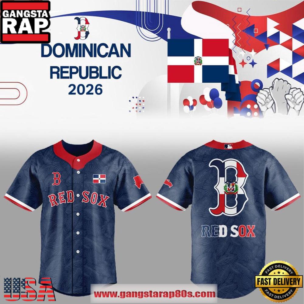 Boston Red Sox Celebration Dominican Republic 2026 New Edition Baseball Jersey