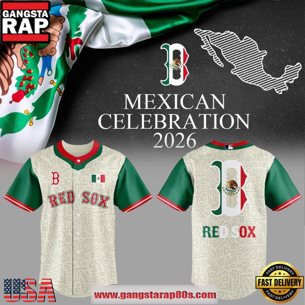 Boston Red Sox Celebration Mexican 2026 New Edition Baseball Jersey