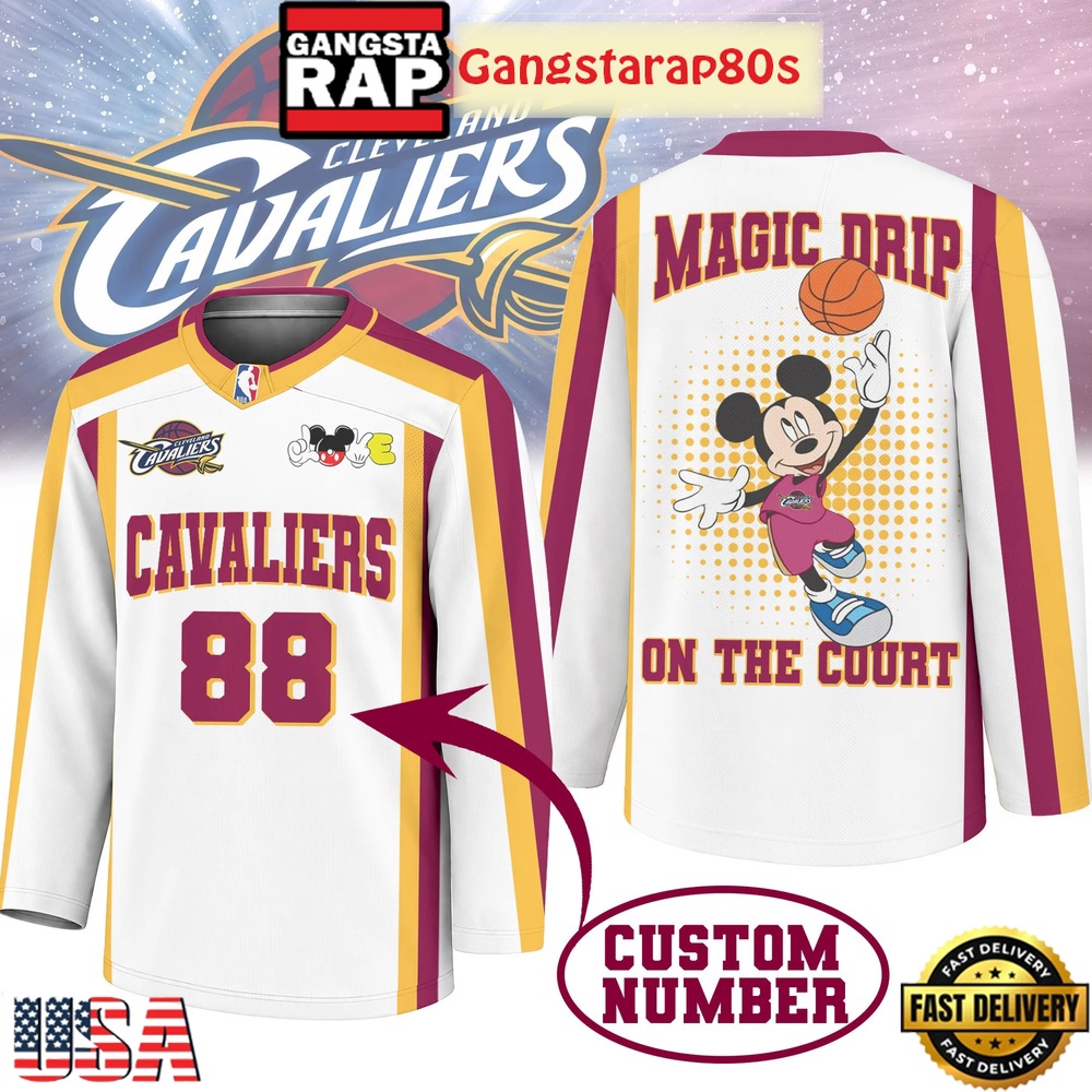 Cleveland Cavaliers Premium NBA Magic Drip Long Jersey