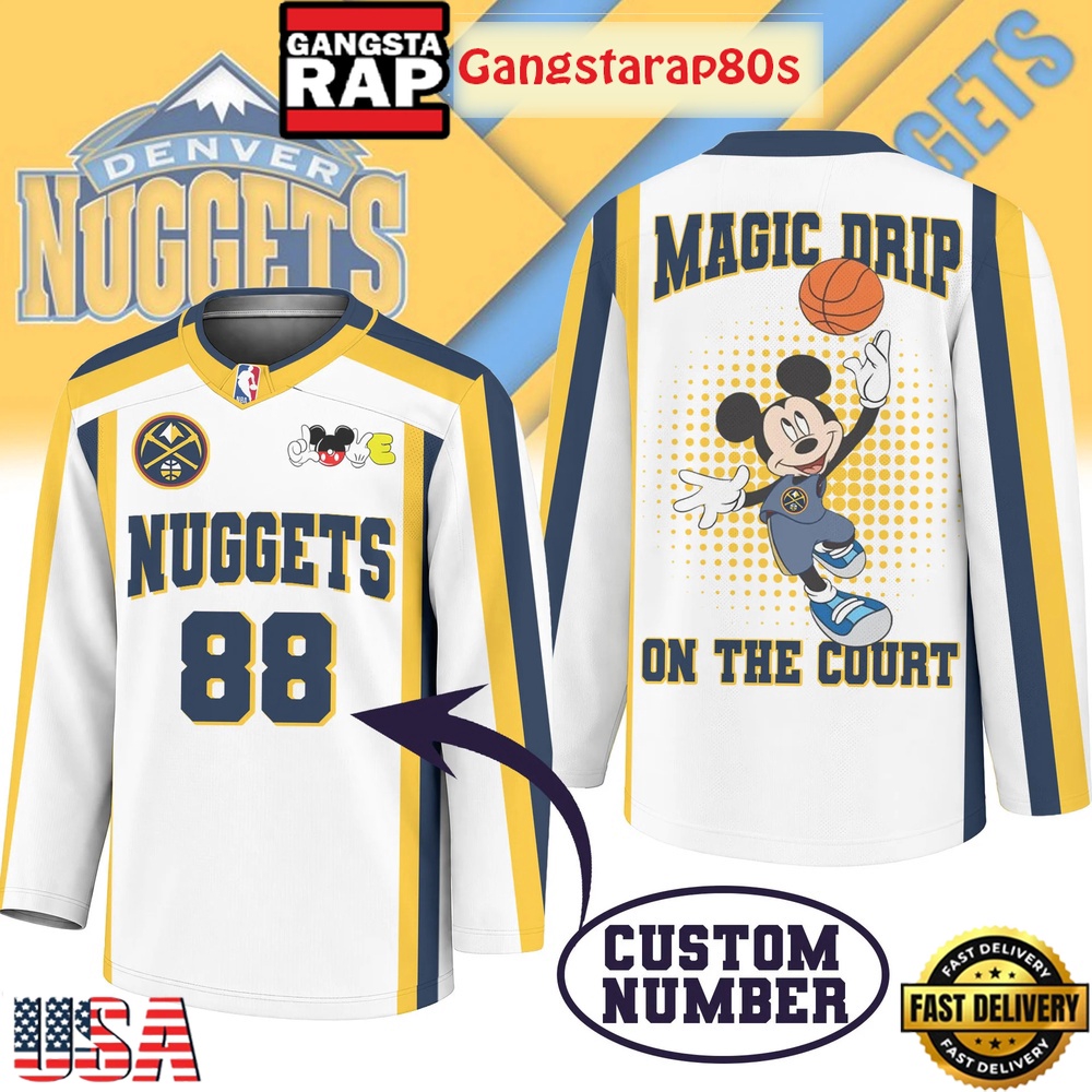 Denver Nuggets Premium NBA Magic Drip Long Jersey