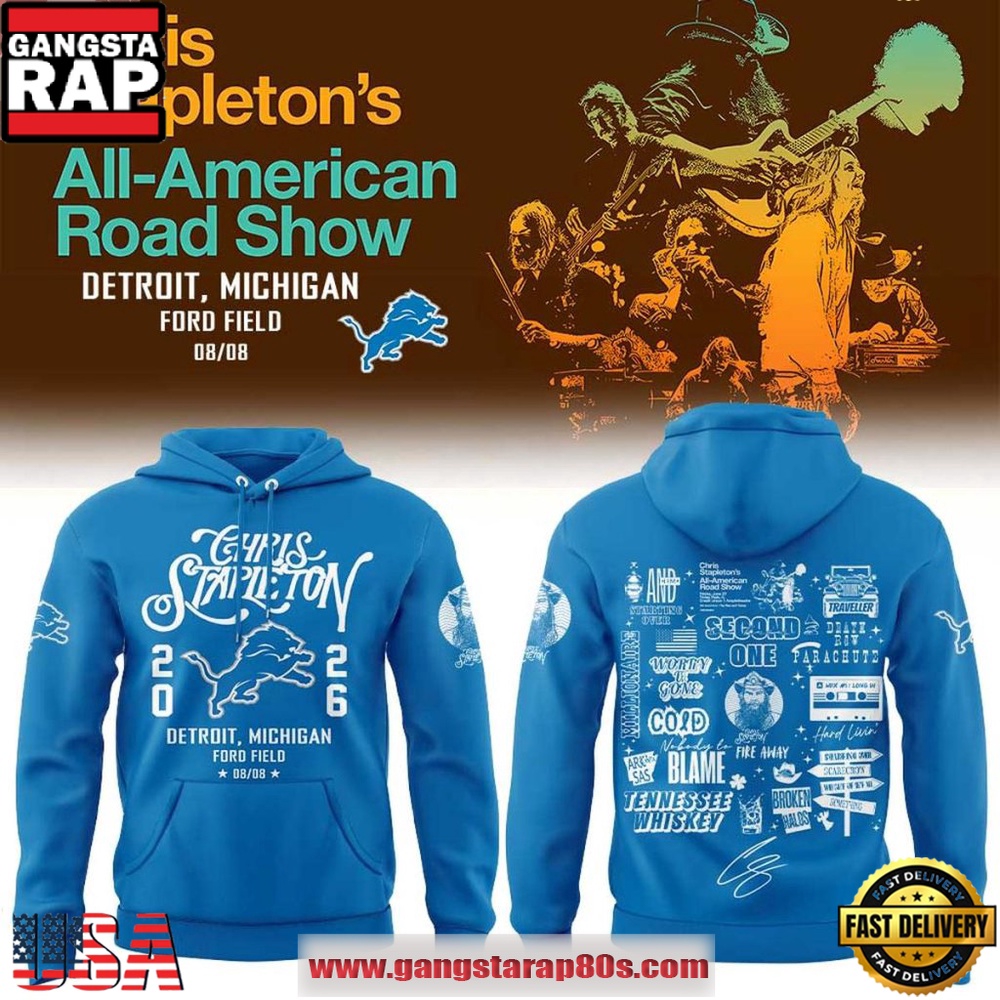 Detroit Lions x Chris Stapleton All-American Road Show 2026 Unisex Hoodie