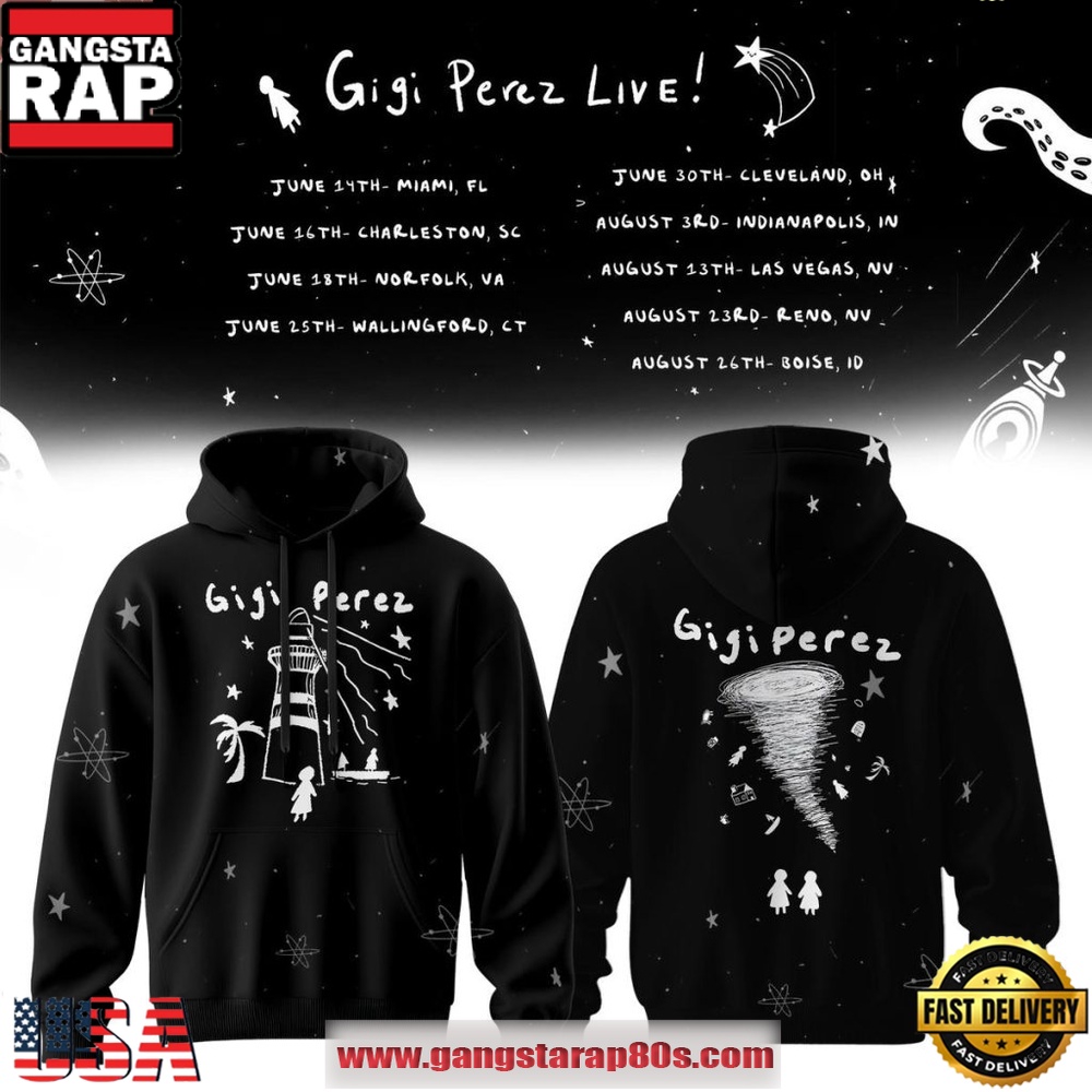 Gigi Perez Live Tour 2026 Black Hoodie Shirt Gigi Perez Live Tour 2026 Black Hoodie Shirt