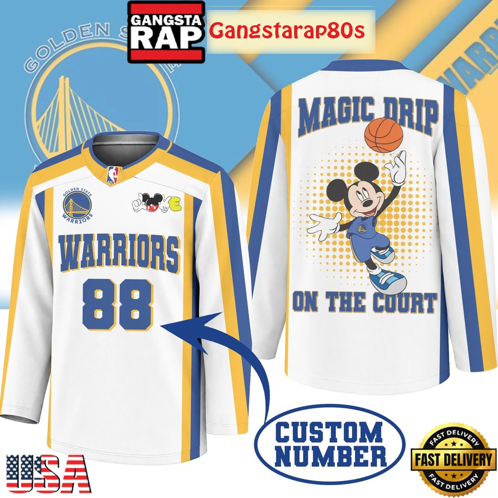 Golden State Warriors Premium NBA Magic Drip Long Jersey