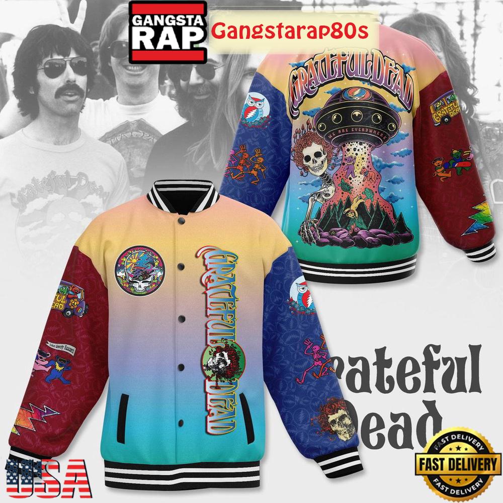 Grateful Dead Nothing Left To Do But Smile Special Edition Baseball Jacket
