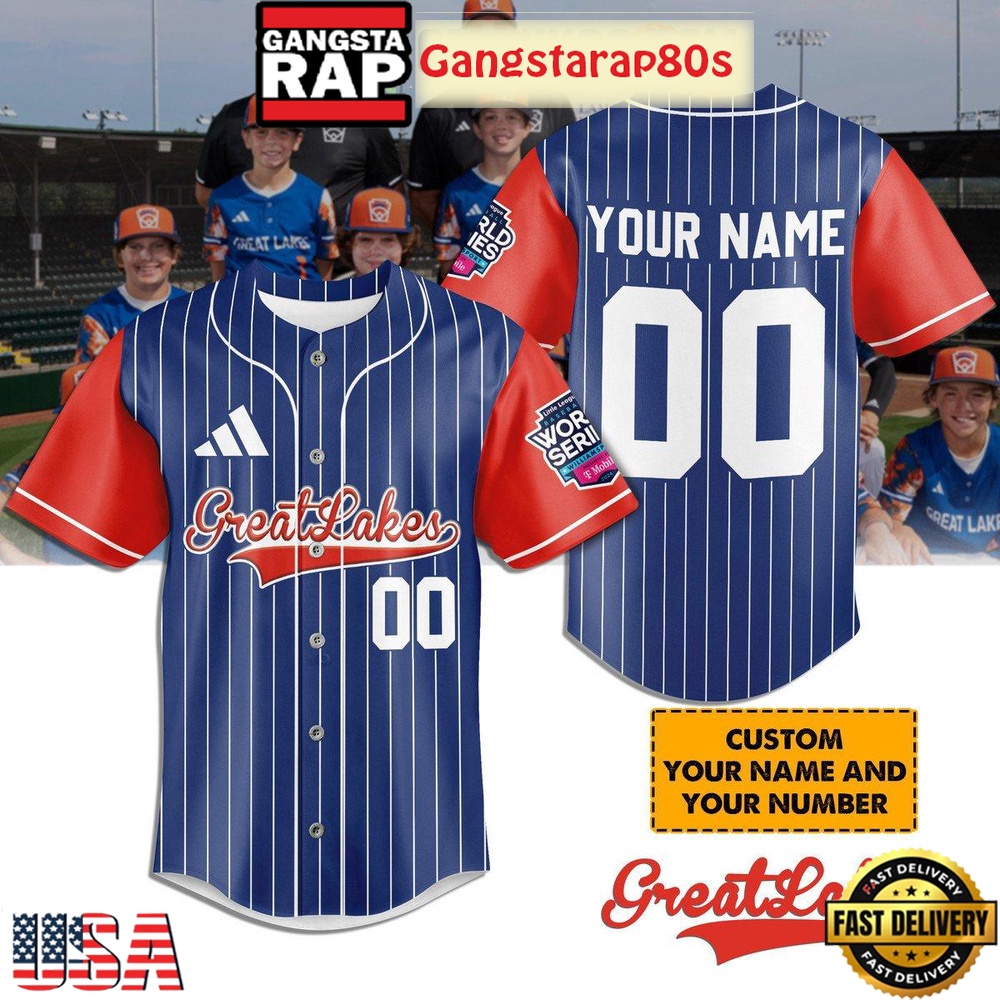Great Lakes Little League World Series Custom Baseball Jersey
