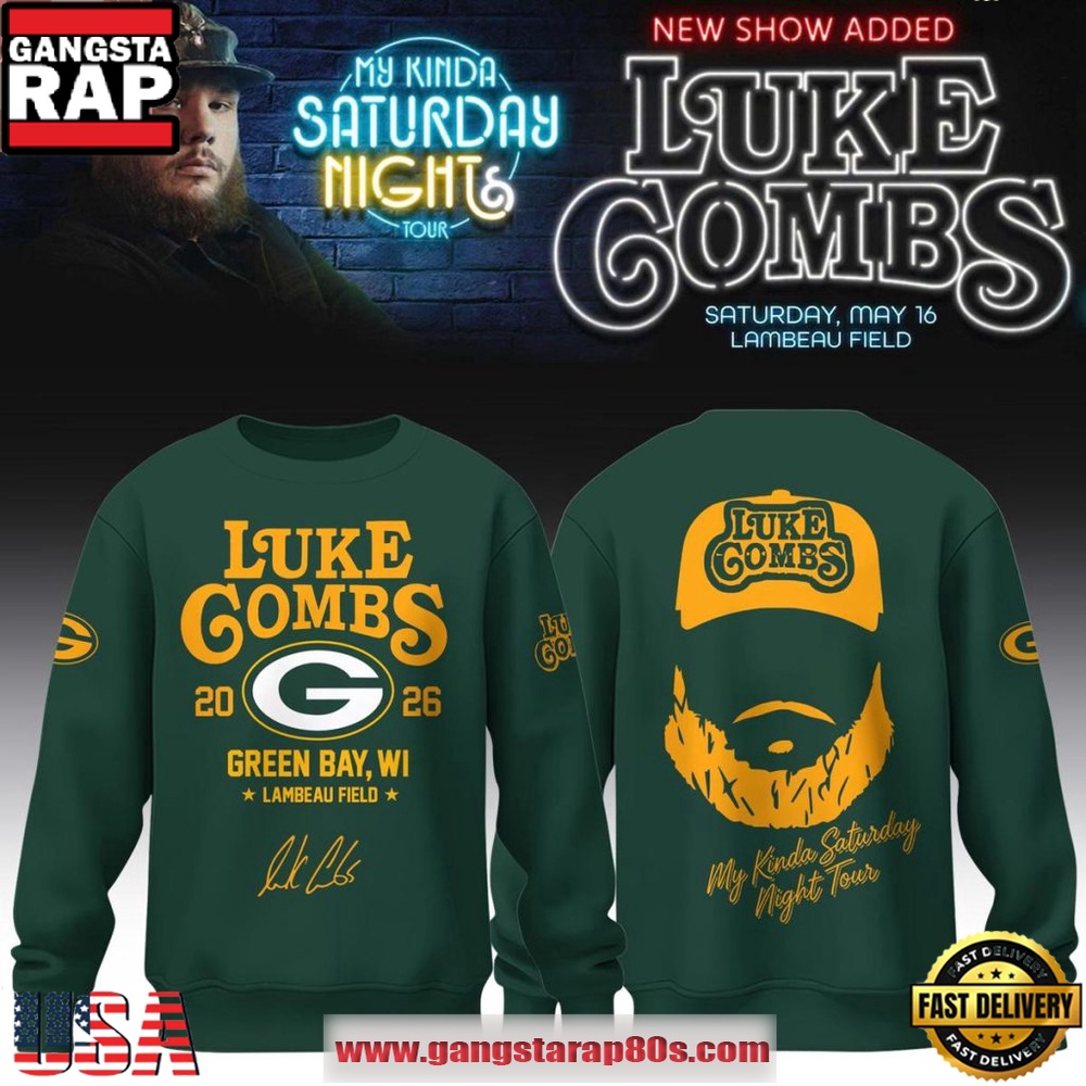Green Bay Packers x Luke Combs My Kinda Saturday Night Tour 2026 Sweatshirt
